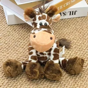 Giraffe gosedjur med söt design, mjukt djungeldjur för hem och soffa, 28 cm