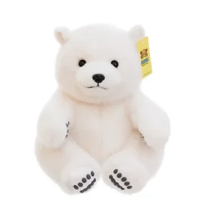 Vit björn gosedjur med naturtrogen form, sittande pose i tecknad stil, 15–30 cm 13 Vit björn gosedjur med naturtrogen form, sittande pose i tecknad stil, 15–30 cm