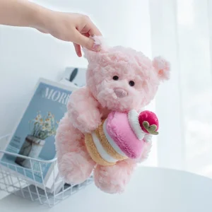 25 cm rosa kawaii björn gosedjur med kakmotiv, kramleksak och födelsedagspresent 8 25 cm rosa kawaii björn gosedjur med kakmotiv, kramleksak och födelsedagspresent