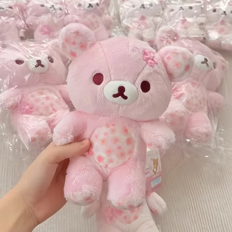 Rilakkuma björn gosedjur med körsbärsblommor, söt födelsedagspresent för barn, 40–50 cm 4 Rilakkuma björn gosedjur med körsbärsblommor, söt födelsedagspresent för barn, 40–50 cm - Bild 4
