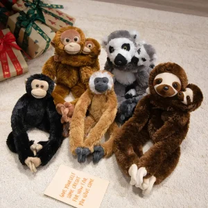 Apa gosedjur med sengångare och orangutang, hängande och verklighetstroget för barn