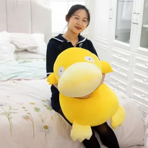 Pokémon Psyduck, mjukt gult anka gosedjur som kudde, 100 cm, present till flickvän