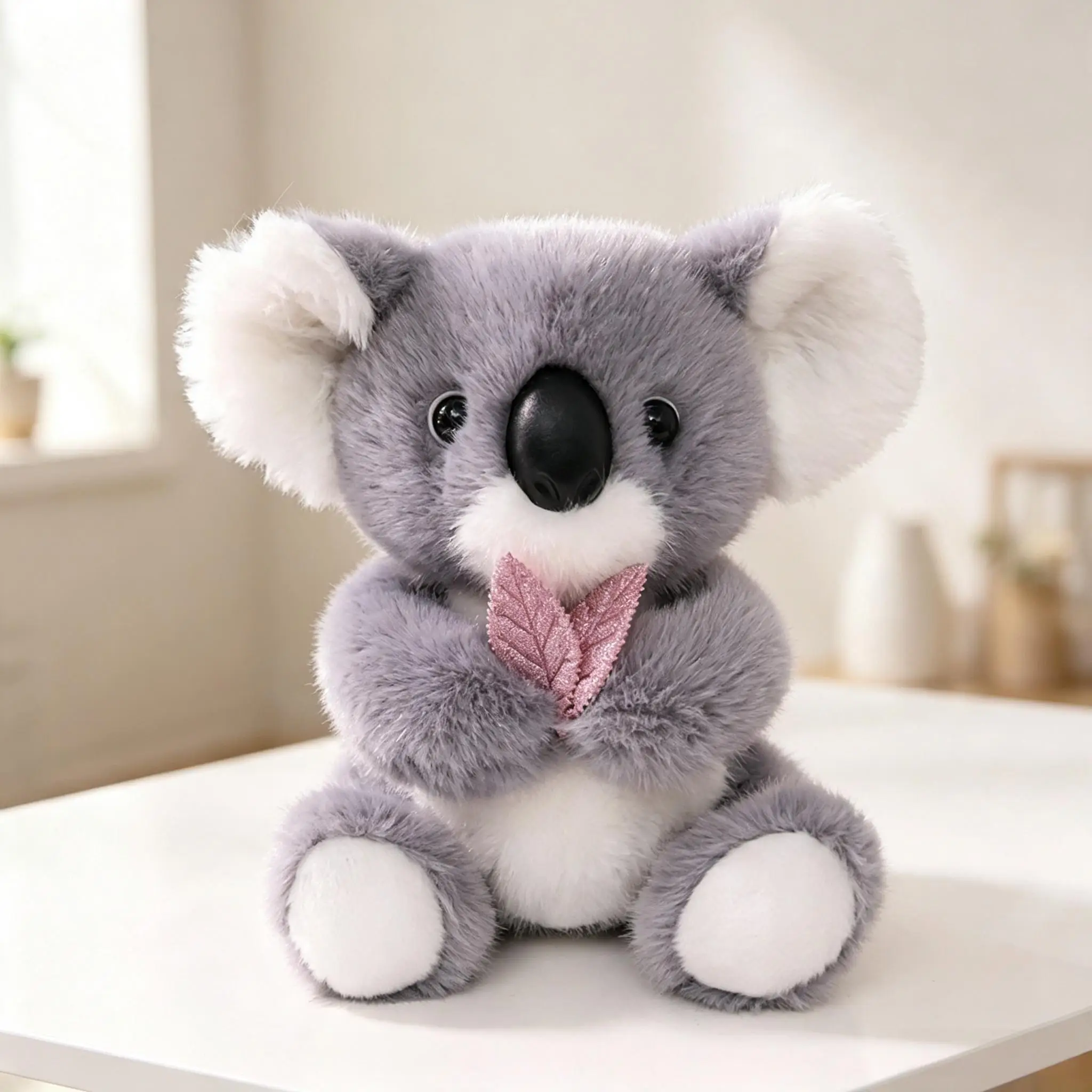 Koala plyschkudde med sött lövmönster, mjuk sovkompis från Australien, 22 cm 3 Koala plyschkudde med sött lövmönster, mjuk sovkompis från Australien, 22 cm - Bild 3
