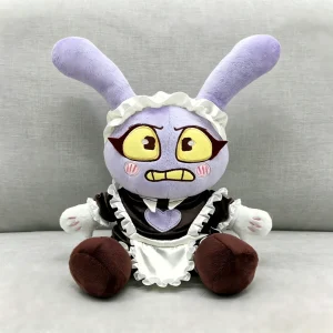 Jax kanin gosedjur i maid-stil med leksakspistol, 25 cm, från Amazing Digital Circus 16 Jax kanin gosedjur i maid-stil med leksakspistol, 25 cm, från Amazing Digital Circus