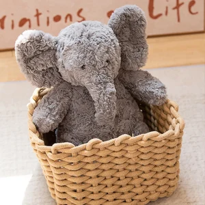 Elefant gosedjur som elefantkudde, tecknad och söt, stil mjuk plyschkudde, 30–58 cm