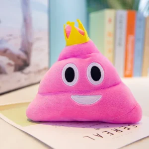 Poop gosedjur som plyschkudde i tecknad stil med nytt, humoristiskt uttryck, 20 cm
