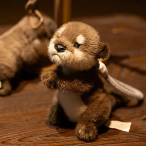Söt realistisk utter i kawaii-tecknad stil, mjuk plyschfigur som nyckelring för väska 9 Söt realistisk utter i kawaii-tecknad stil, mjuk plyschfigur som nyckelring för väska