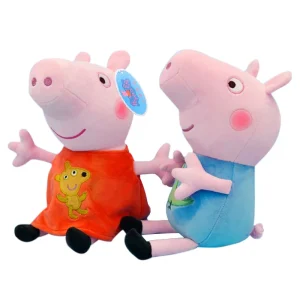 Alternative view of Peppa Pig familjeset för barn med George, dinosaurie, rosa docka och björn gosedjur