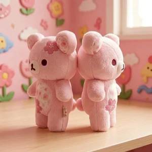 Rilakkuma björn gosedjur med körsbärsblommor, söt födelsedagspresent för barn, 40–50 cm 13 Rilakkuma björn gosedjur med körsbärsblommor, söt födelsedagspresent för barn, 40–50 cm