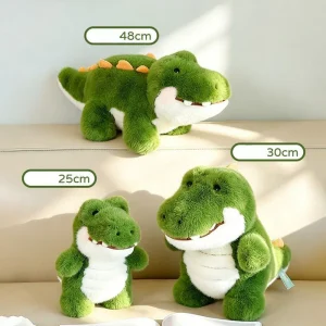 Krokodil gosedjur som fluffig kudde i grön kawaii-stil med sött uttryck, 25–48 cm 13 Krokodil gosedjur som fluffig kudde i grön kawaii-stil med sött uttryck, 25–48 cm