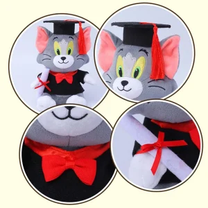 Tom and Jerry-karaktärer gosedjur, med examensmössa som lugnande leksak, 20 cm 11 Tom and Jerry-karaktärer gosedjur, med examensmössa som lugnande leksak, 20 cm