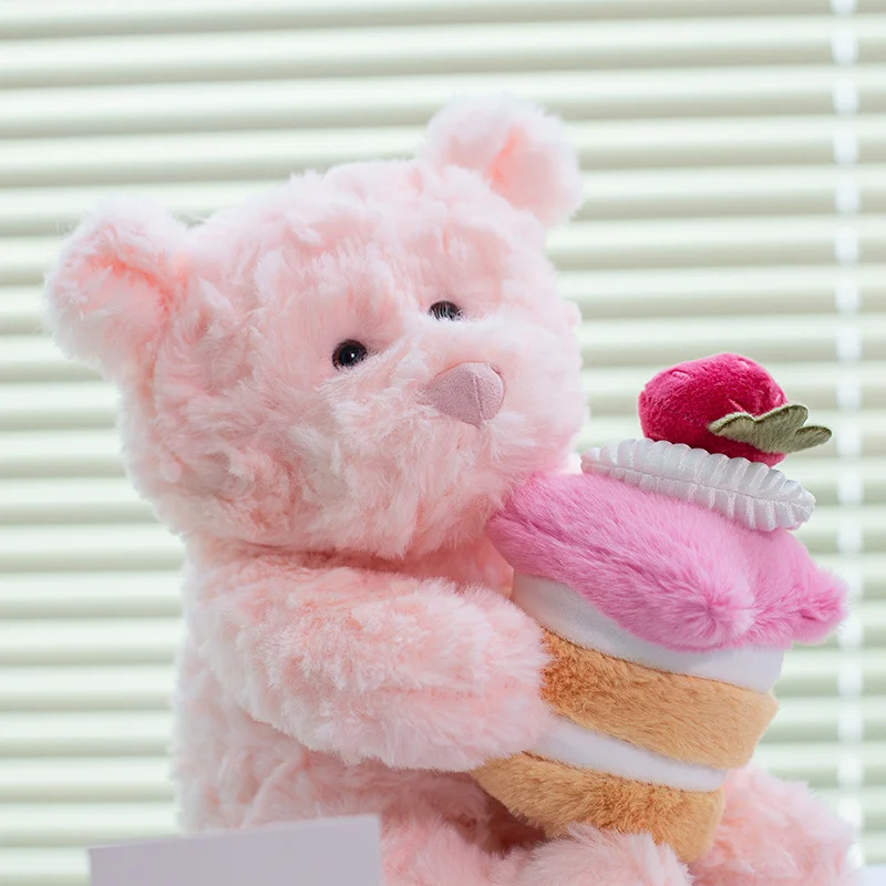 25 cm rosa kawaii björn gosedjur med kakmotiv, kramleksak och födelsedagspresent 5 25 cm rosa kawaii björn gosedjur med kakmotiv, kramleksak och födelsedagspresent - Bild 5