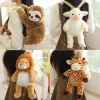 Söt mjuk kawaii-ryggsäck för skolan med sengångare, lejon, får, lemur, giraff, kanin, hjort eller elefant 22 Söt mjuk kawaii-ryggsäck för skolan med sengångare, lejon, får, lemur, giraff, kanin, hjort eller elefant