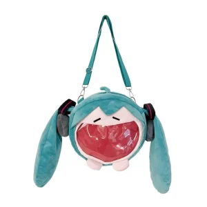 Hatsune Miku axelväska och ryggsäck i söt anime-, kawaii- och tecknad stil för studenter