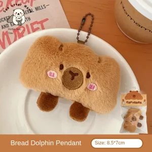 Kapybara- och delfinhängen i tecknad stil med bröd- och matmotiv samt kreativ design 21 Kapybara- och delfinhängen i tecknad stil med bröd- och matmotiv samt kreativ design