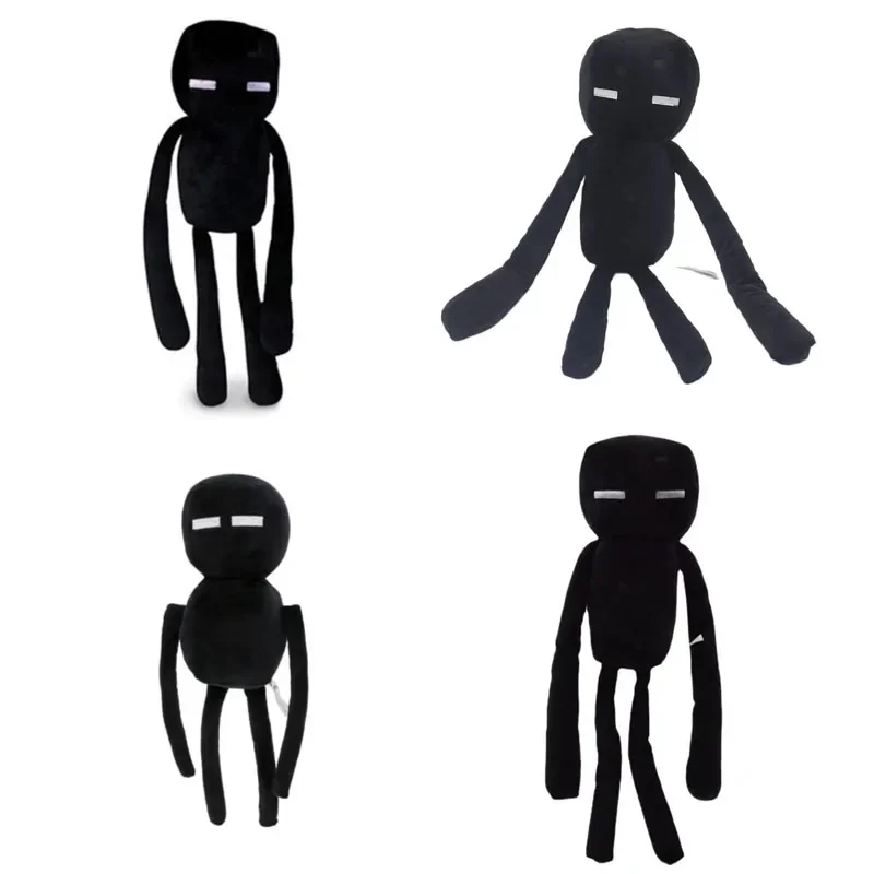 Enderman gosedjur, mjuk spelkaraktär i tydligt kantig form från Minecraft, 26 cm 20 Enderman-figurens mörka färg och blockform med ljusa ögondetaljer.