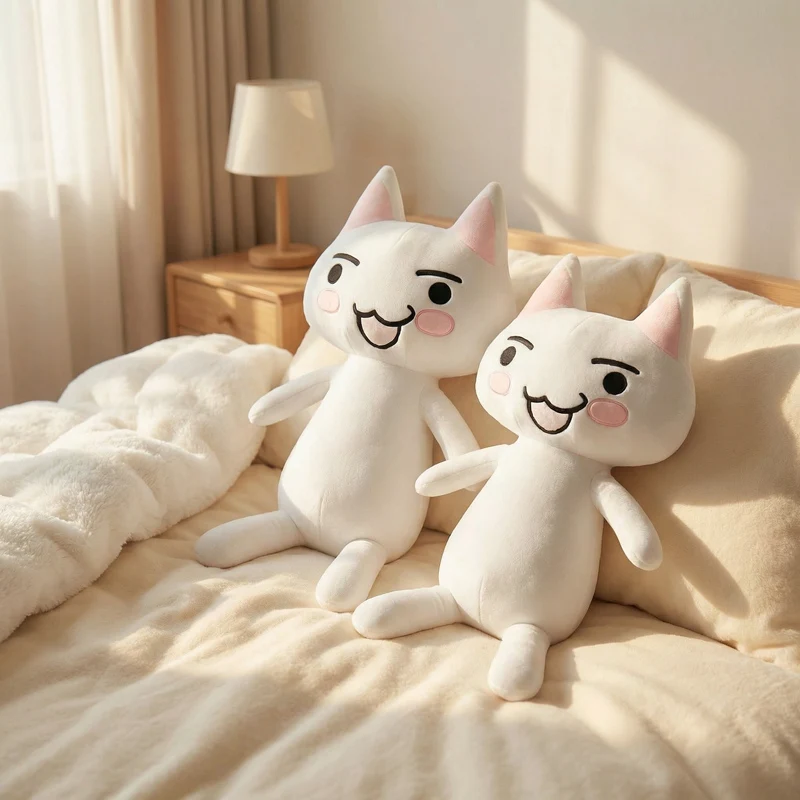 Inoue Toro katt gosedjur som stor vit animefigur och kramkudde för kramar, 80–110 cm 4 Inoue Toro katt gosedjur som stor vit animefigur och kramkudde för kramar, 80–110 cm - Bild 4