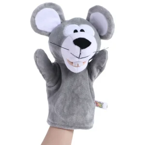 Panda och dinosaurie gosedjur som söta fingerdockor i anime- och kawaii-stil