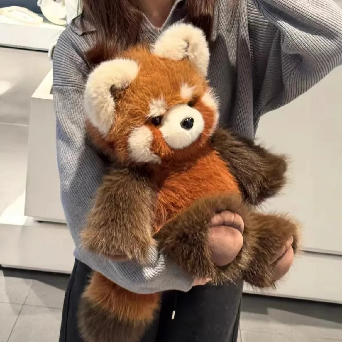 Naturtroget panda gosedjur med kawaii tvättbjörnsdesign, fluffig kudde och dekoration 5 Naturtroget panda gosedjur med kawaii tvättbjörnsdesign, fluffig kudde och dekoration - Bild 5