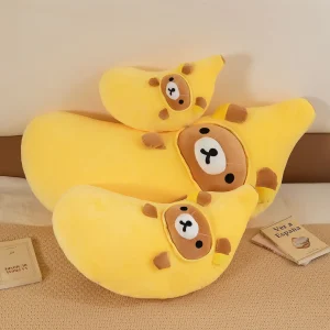 Rilakkuma gosedjur i Banana-serien, dekorativ superlång soffkudde, 35–80 cm, present 9 Rilakkuma gosedjur i Banana-serien, dekorativ superlång soffkudde, 35–80 cm, present
