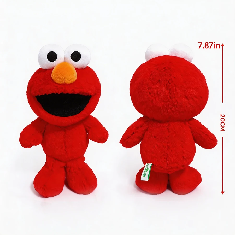 Klassiskt Sesame Street Big Bird gosedjur med Elmo, Cookie Monster och Oscar, 20 cm 8 Klassiskt Sesame Street Big Bird gosedjur med Elmo, Cookie Monster och Oscar, 20 cm - Bild 8
