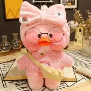 Anka gosedjur från Lalafanfan, Pato som gul kramkudde i söt kawaii-stil, 30 cm