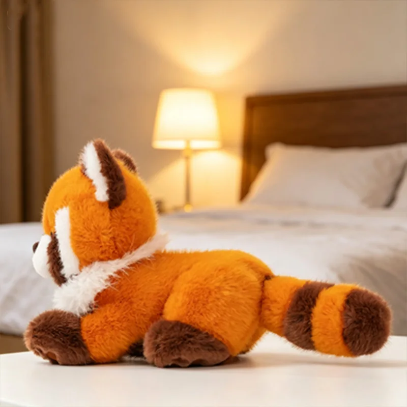 Animeinspirerat panda gosedjur som röd tvättbjörn, kawaii figur med fluffigt hår 2 Animeinspirerat panda gosedjur som röd tvättbjörn, kawaii figur med fluffigt hår - Bild 2
