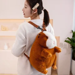 Söt tecknad marsvinsryggsäck i kawaii-stil för elever och kvinnor, även som handväska