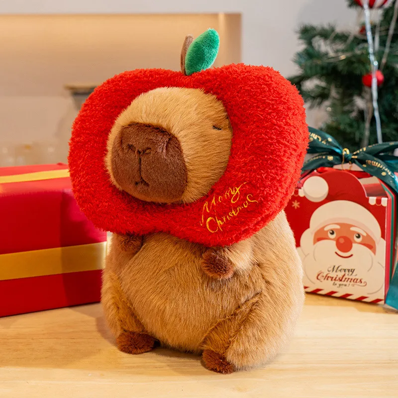 Kapybara gosedjur i kawaii-stil med tomteluva, julgran och polkagris som juldekoration 5 Kapybara gosedjur i kawaii-stil med tomteluva, julgran och polkagris som juldekoration - Bild 5