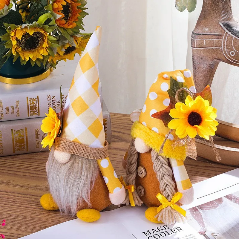 Gnome som nyckelring, Couple och Sunflower, gnomedekoration farmhouse style durable 4 Gnome som nyckelring, Couple och Sunflower, gnomedekoration farmhouse style durable - Bild 4