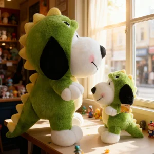 Mjukt gosedjur från Peanuts i flera figurvarianter med olika kostymer, 35–70 cm