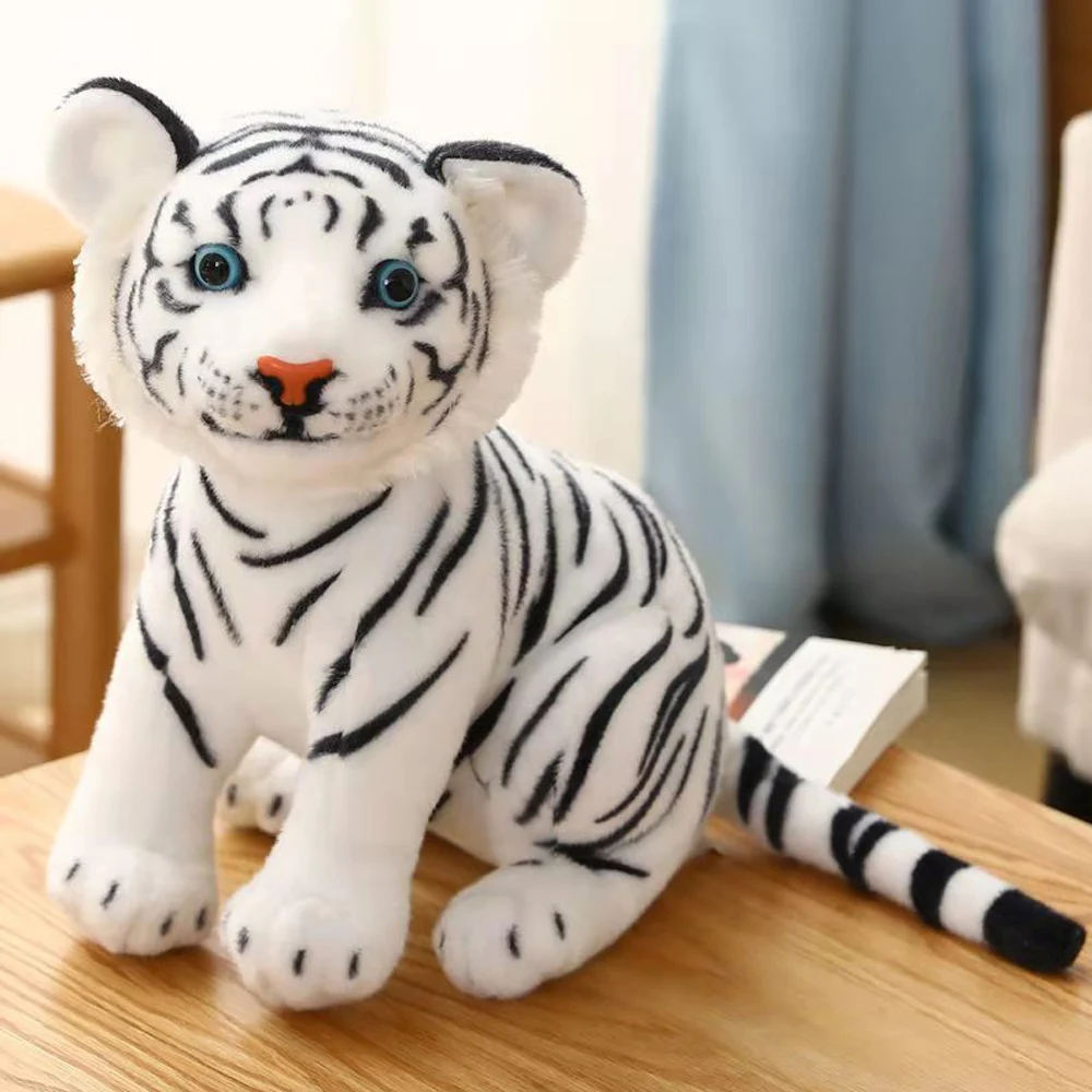23 cm mjukt tiger gosedjur med babyutseende, skogstema och kuddeform för barn 3 23 cm mjukt tiger gosedjur med babyutseende, skogstema och kuddeform för barn - Bild 3