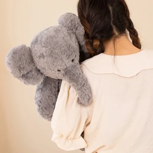 Elefant gosedjur som elefantkudde, tecknad och söt, stil mjuk plyschkudde, 30–58 cm