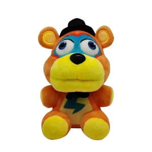 Björn gosedjur med spelkaraktären Bonnie från Five Nights at Freddy’s i tecknad stil