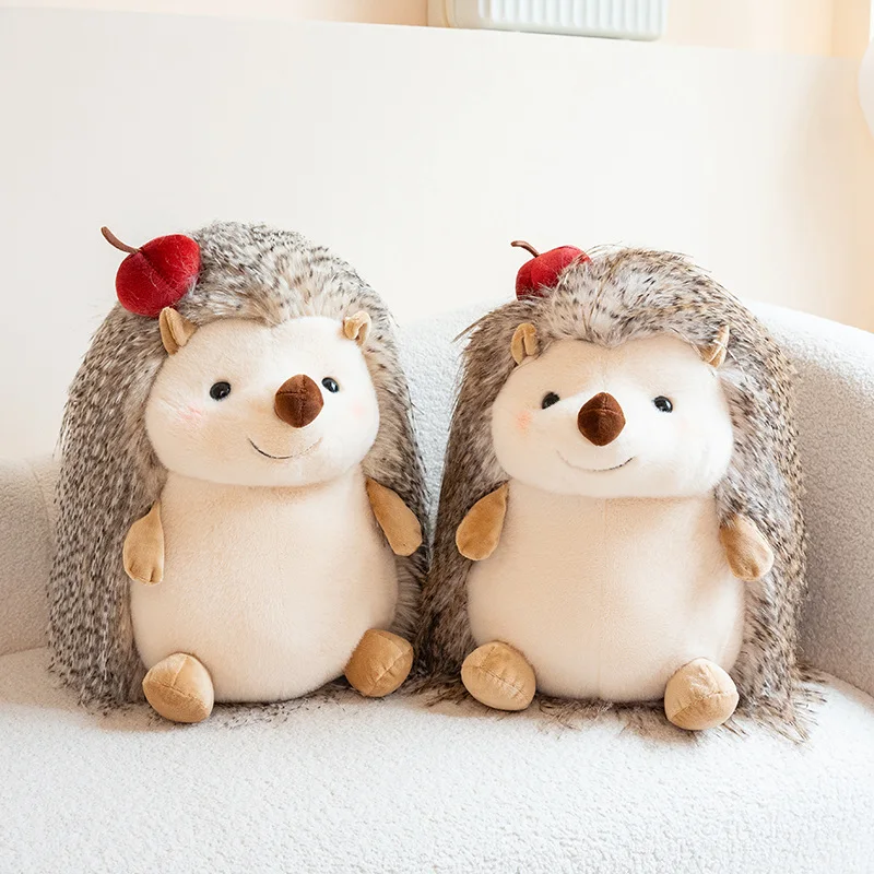 Hedgehog som plyschkudde, Chubby och kawaii, rund hedgehogmotiv long haired, 23–43 cm 4 Hedgehog som plyschkudde, Chubby och kawaii, rund hedgehogmotiv long haired, 23–43 cm - Bild 4