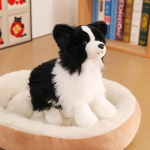 Hund gosedjur, verklighetstrogen och Smart, border collie simulerad naturtrogen 11 Hund gosedjur, verklighetstrogen och Smart, border collie simulerad naturtrogen