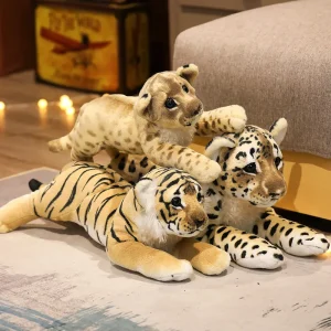 Lejon och tiger gosedjur som verklighetstrogen plyschkudde med söt design, 39–58 cm 12 Lejon och tiger gosedjur som verklighetstrogen plyschkudde med söt design, 39–58 cm