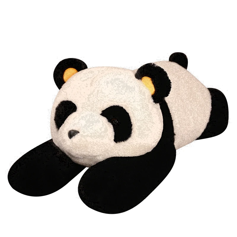 Stor panda som björn gosedjur, mjuk sovkudde med klassisk tecknad stil, 60–120 cm 19 Panda-plush sedd från sidan.