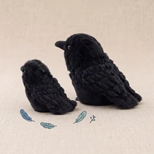 Svart crow gosedjur med söt, realistisk fågelform och kreativ Halloweenstil 11 Svart crow gosedjur med söt, realistisk fågelform och kreativ Halloweenstil
