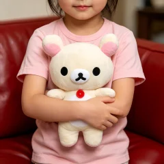 Rilakkuma björn gosedjur i vitt och kawaii-stil för rumsdekoration och födelsedagspresent