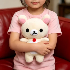 Rilakkuma björn gosedjur i vitt och kawaii-stil för rumsdekoration och födelsedagspresent