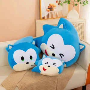Sonic gosedjur som dubbelsidig kawaii-plyschkudde med tecknat motiv, 35–60 cm