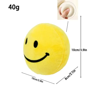 Verity gosedjur som en gul smileyboll med skräckspelsinspirerad karaktärsdesign