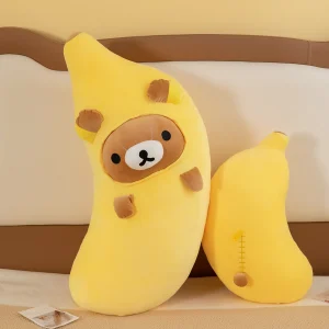 Rilakkuma gosedjur i Banana-serien, dekorativ superlång soffkudde, 35–80 cm, present 8 Rilakkuma gosedjur i Banana-serien, dekorativ superlång soffkudde, 35–80 cm, present