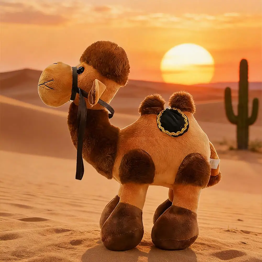 Sött camel gosedjur i tecknad stil, kramkudde för flickors sovrum och heminredning, 30 cm 4 Sött camel gosedjur i tecknad stil, kramkudde för flickors sovrum och heminredning, 30 cm - Bild 4