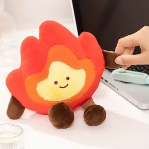 Flame gosedjur i anime-stil som lekfull plyschkudde med tecknat uttryck, 22–46 cm 8 Flame gosedjur i anime-stil som lekfull plyschkudde med tecknat uttryck, 22–46 cm