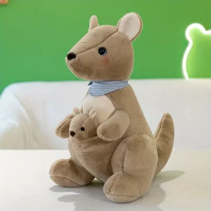 Känguru gosedjur med liten känguru framtill – 2-i-1-form på 26 cm i polyester 11 Känguru gosedjur med liten känguru framtill – 2-i-1-form på 26 cm i polyester