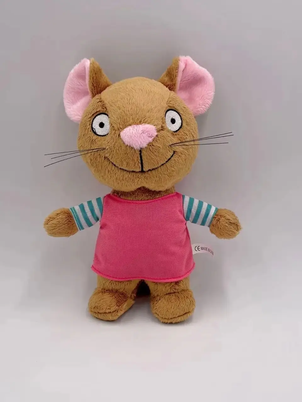 Kanin och mus gosedjur, mjuk, posy mjuka dockor storlek, 30 cm 22 Visa musdockan framifrån i rosa klänning med randiga ärmar.