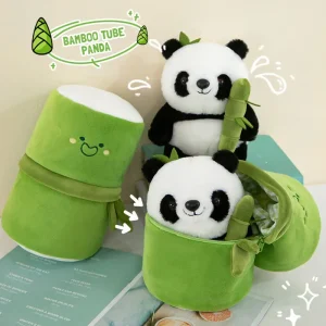 Kawaii björn gosedjur med vändbar bamburörsdesign i pandaform, Alla hjärtans dag 15 Kawaii björn gosedjur med vändbar bamburörsdesign i pandaform, Alla hjärtans dag