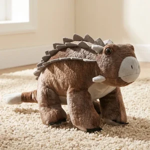 Jurassic dinosaurie gosedjur med mjuka figurer av T-Rex, Velociraptor och Ankylosaurus